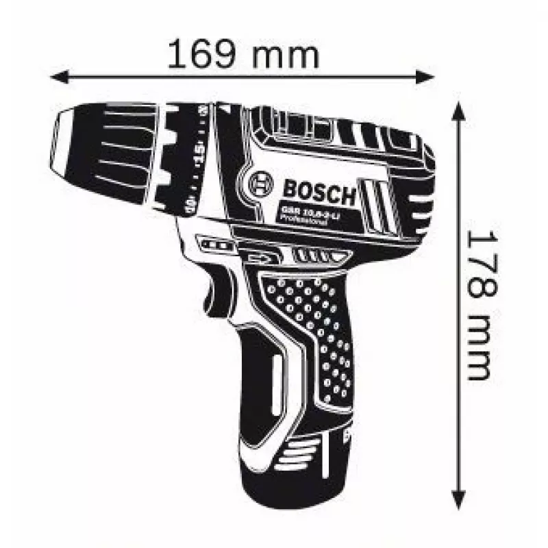 Bosch GSR 10,8-2-LI Professional Keyless čierna, modrá, červená
