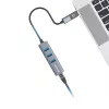 GRAUGEAR USB hub G-HUB31L-A — USB 3.2 Gen 1 Type-A host, 3x USB 3.2 Gen 1 Type-A porty + RJ-45, 5000 Mbit/s