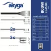 Akyga Classic AK-C1-800 ATX napájací zdroj 800 W, 80 PLUS, aktívne PFC, 120 mm ventilátor