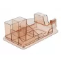 Organizér na stôl DeLOCK 18341 priehľadný hnedý plast 145x250x85mm