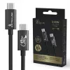 Extralink Smart Life CABESL05 kábel USB-C – USB-C, opletený, 240 W, 40 Gbps, 2 m, čierny