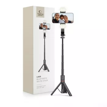 Tech-Protect L05S Selfie tyč stojan LED svetlo Bluetooth diaľkový ovládač
