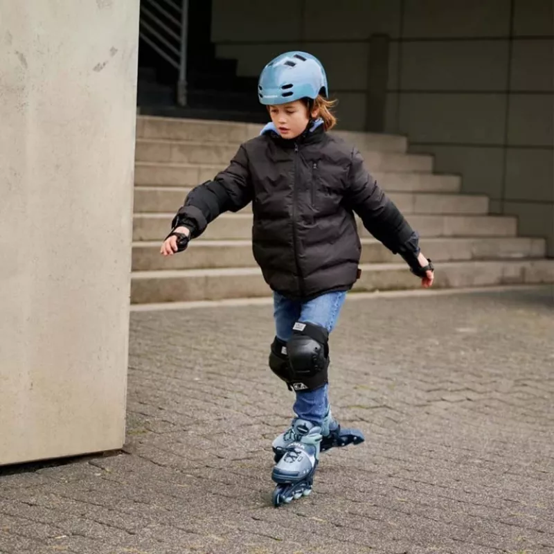 Inline korčule HUDORA Leon 2.0, nastaviteľná veľkosť 29–32, modrá/sivá