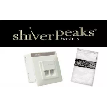 Sieťová zásuvka ShiverPeaks BASIC-S Cat. 5e 2-portová na zapustenú montáž