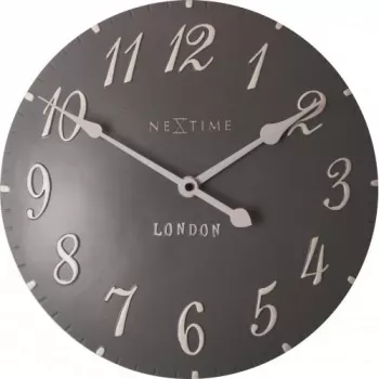 NeXtime hodiny 3084gs London Arabic, Ø34,5cm, nástenné, sivá/biela