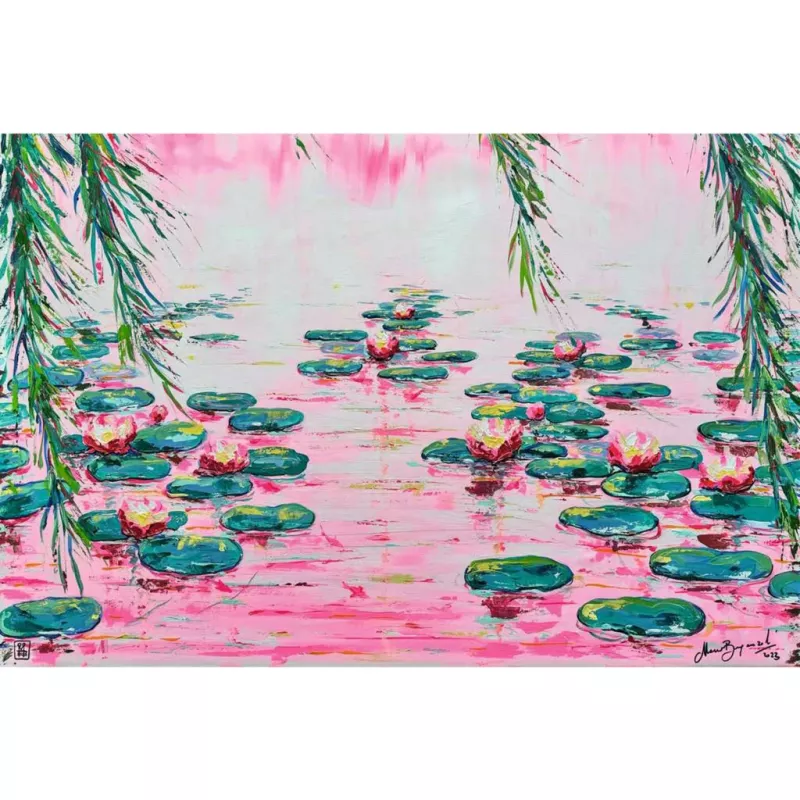 Puzzle 4000 dielov Ravensburger Pink Water Lilies od Mauro Bergonzoli