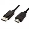 ROTRONIC-SECOMP Roline Green - adaptérový kábel - DisplayPort konektor samec zaistený na HDMI konektor samec