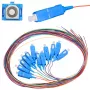 Sada pigtailov SC/UPC Singlemode Extralink G.652D 900µm FTTH 1,5 m 12 ks 12 farieb
