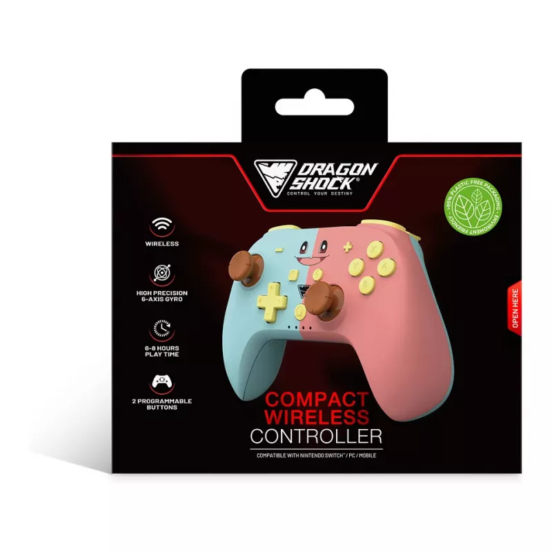 Dragonshock ovládač Poptop Wireless Cubes ružový modrý Switch