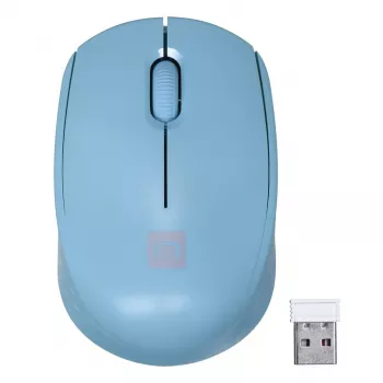 Bezdrôtová obojručná myš NATEC STORK – Bluetooth + USB Type-A, 1600 DPI, 3 tlačidlá, svetlomodrá