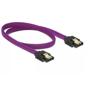 DeLOCK 83691 SATA kábel 0,5 m SATA 7-pin fialový
