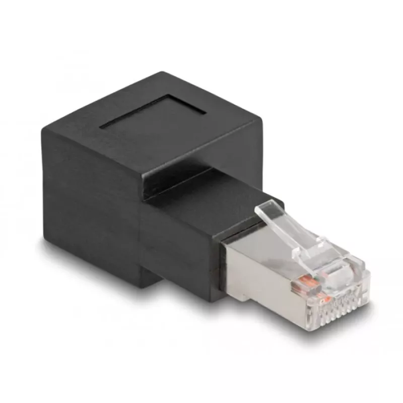 Delock - sieťový adaptér - RJ-45 (M) doprava zahnutý na RJ-45 (F) - CAT 6a