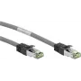 Goobay CAT 8.1 patch kábel, S/FTP (PiMF), sivý, 7,5 m – LSZH bez halogénov, meď AWG 24 (55140)