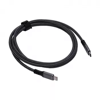 Akyga AK-USB-34 USB-C na USB-C Thunderbolt-3 kábel, 40 Gbit/s, 100 W, 1,5 m, čierna