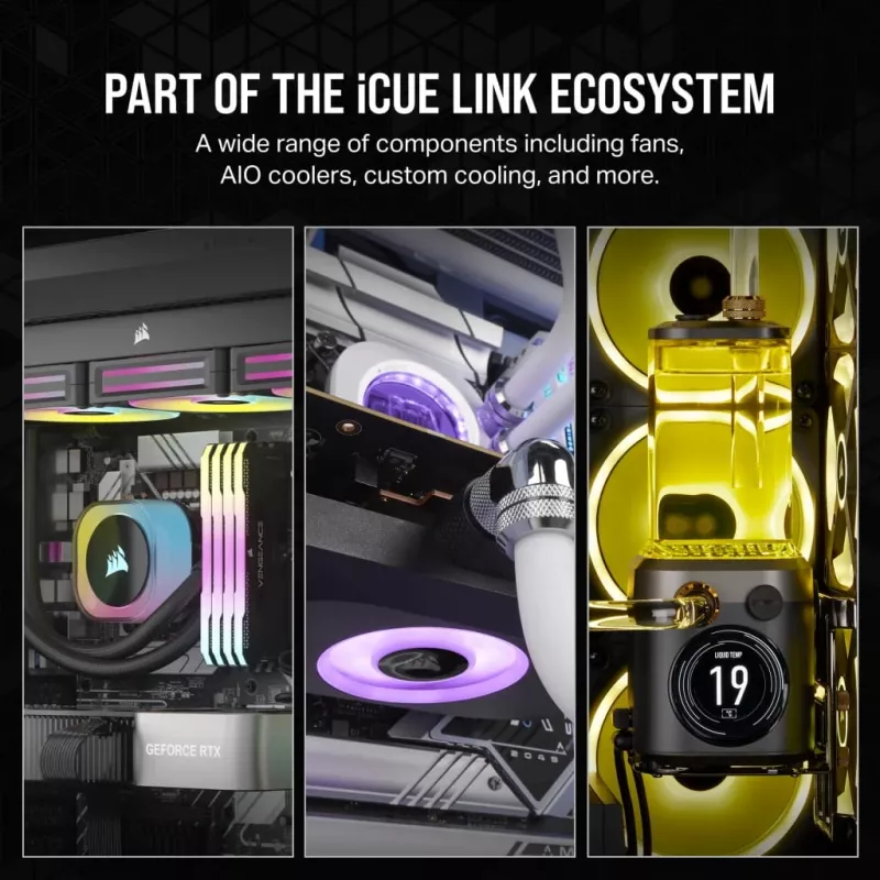 Ventilátor Corsair iCUE LINK RX120 RGB 12 cm 400-2100 ot/min magnetické ložisko