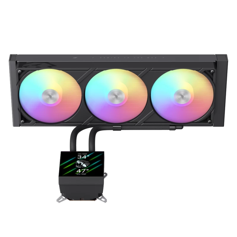 Gamemax CPU kvapalinový chladič | GLACIER 360 LCD BK | Intel, AMD
