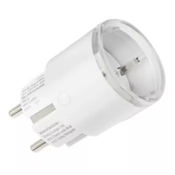 Smart zásuvka Shelly Plug S Gen3 — Wi‑Fi smart zásuvka s monitorovaním energie, typ F, 110–230 V, 2500 W, biela