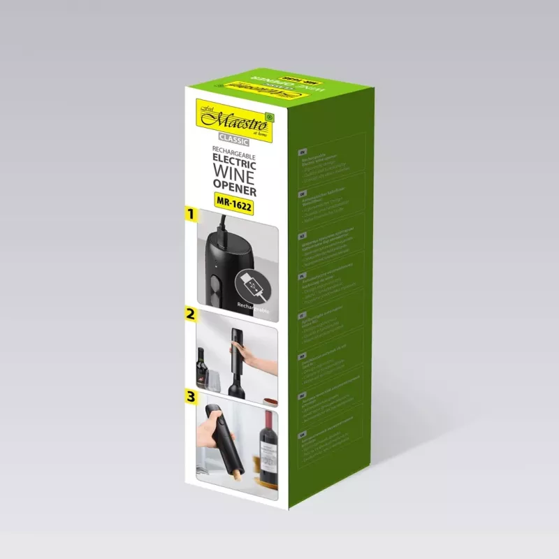 MAESTRO MR-1622 elektrický USB vývrtka na víno