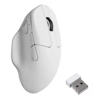 Obojručná bezdrôtová optická myš Keychron M7-A24 30000 DPI RF bezdrôtová Bluetooth USB-C biela