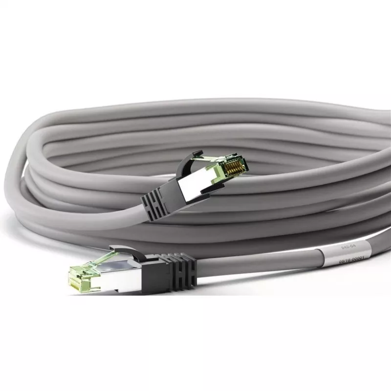 Goobay CAT 8.1 patch kábel, S/FTP (PiMF), sivý, 0,5 m - LSZH bez halogénov, meď AWG 24 (55135)
