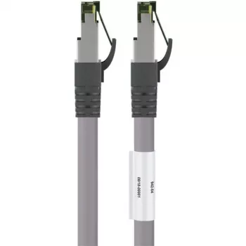 Goobay CAT 8.1 patch kábel, S/FTP (PiMF), sivý, 0,5 m - LSZH bez halogénov, meď AWG 24 (55135)