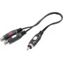 SpeaKa Professional RCA audio Y adaptér [1x RCA konektor samec - 2x RCA konektor samica] čierny (SP-7869820)