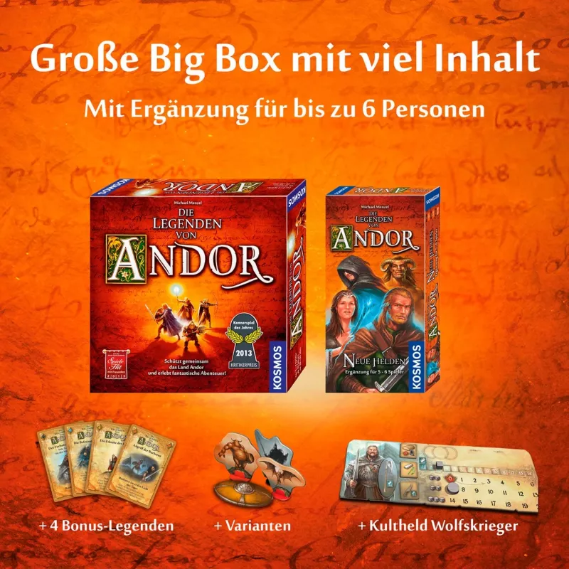 Kosmos Andor The Legends of Andor - Big Box kartová hra cestovanie/dobrodružstvo