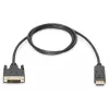 ASM AK-340301-030-S ASSMANN kábel Displayport 1.1a so zaistením Type DP/DVI-D (24+1) M/M čierny 3m