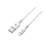Kábel USB-USB C 2m silikónový biely Quick Charge
