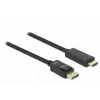 Delock kábel DisplayPort 1.1 konektor samec > High Speed HDMI-A konektor samec pasívny 3 m čierny (82435)