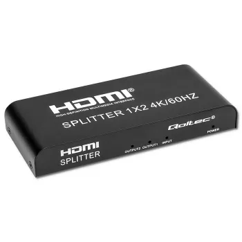 Qoltec 51797 Aktívny HDMI splitter 2 x HDMI 4K x 2K | 6 Gb/s | 60 Hz