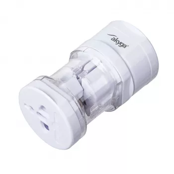 Akyga AK-AD-61 univerzálny cestovný adaptér, celosvetový, 10 A, biely