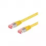 Wentronic Goobay CAT 6a patch kábel, S/FTP (PiMF), žltý, 10 m - LSZH bez halogénov, meď (93700)