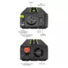 Automobilový menič Qoltec Monolith 1200 W čierny 24 V