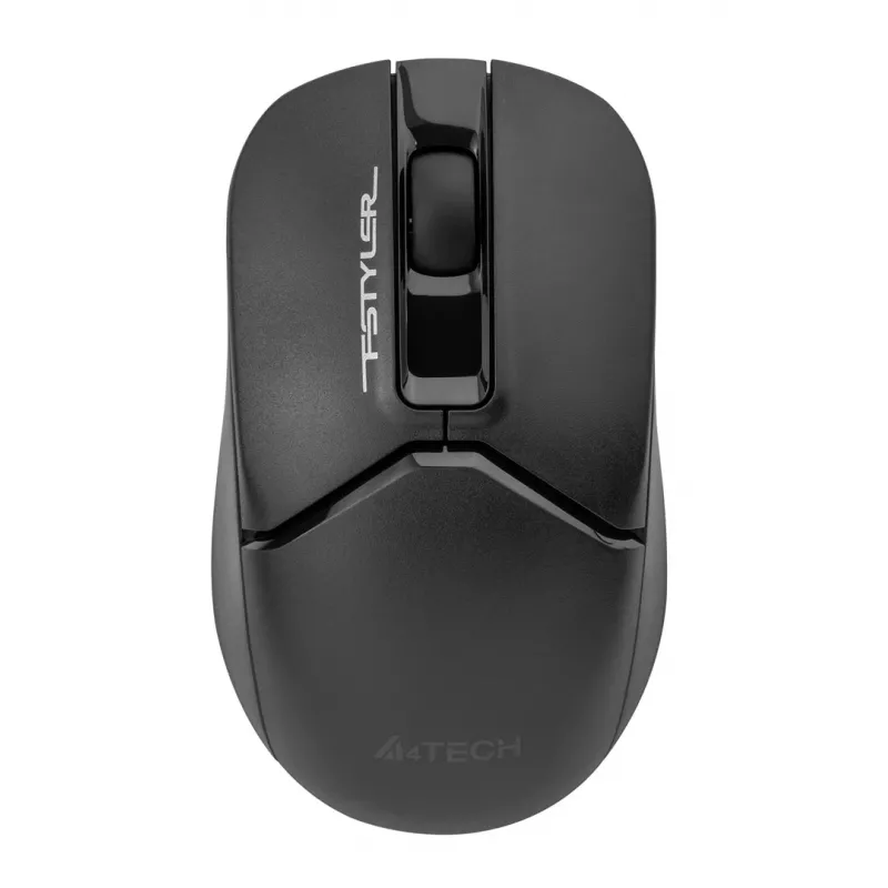 Bezdrôtová optická myš A4Tech FM12S čierna — 1200 dpi, RF nano prijímač, 3 tlačidlá, AA batéria