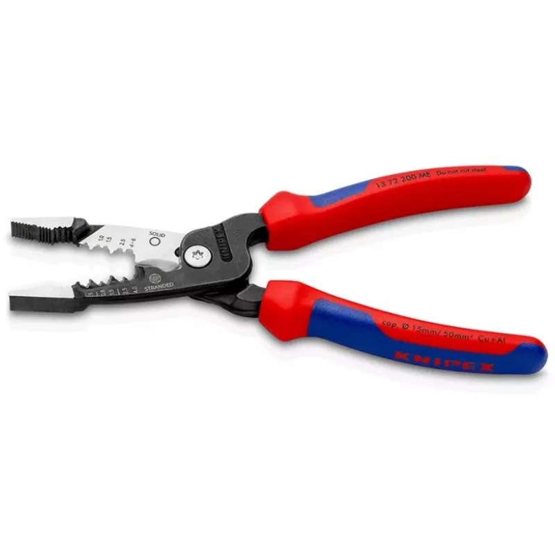 Knipex 13 72 200 ME odizolovacie kliešte čierna, modrá, červená, nehrdzavejúca oceľ