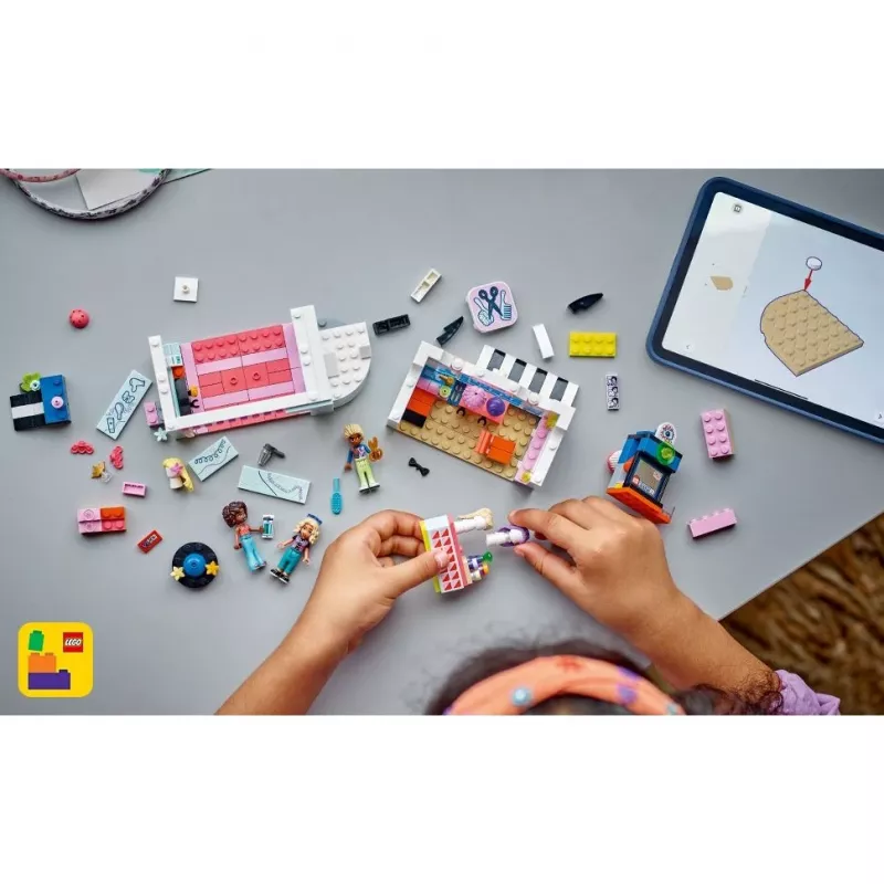 LEGO Friends herný set Kaderníctvo a obchod s dekoráciami 42662 – mini bábiky, salónna scéna, príslušenstvo