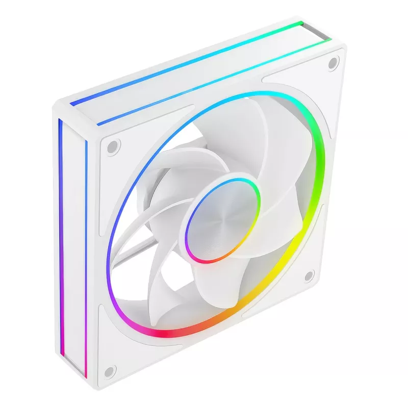 Skriňový ventilátor MODECOM VOLCANO LOOP 120 ARGB Reverse Fan biely 120 mm, PWM, 400–1400 RPM