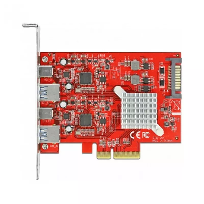 Rozširujúca karta DeLOCK PCI Express x4 na USB 10 Gbit/s 2x Type-A 2x Type-C