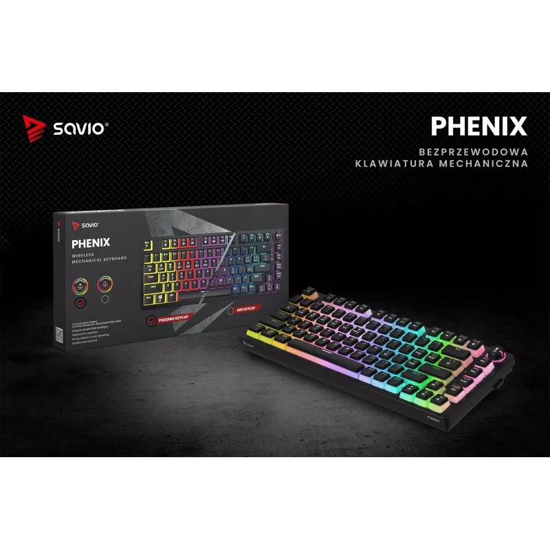 Savio SAVGK-PHENIX YELLOW PUDDING žltá USB klávesnica
