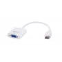 Savio CL-27B videokáblový adaptér 0,1 m HDMI Type-A (štandard) VGA (D-Sub) biely