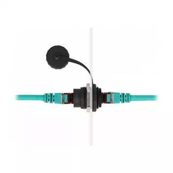 DeLOCK RJ45 Cat.6 zabudovaný konektor samec IP67 vodotesný prachotesný čierny