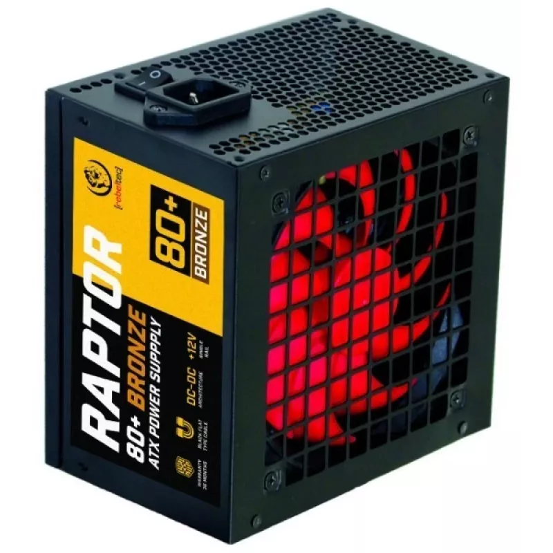 Napájací zdroj RAPTOR 600W BRONZE 80+, Single Rail, DC-DC