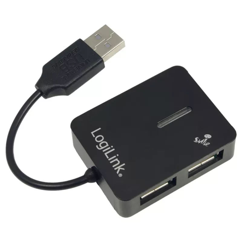 USB hub LOGILINK UA0139 – 4‑port USB 2.0, 480 Mbit/s, čierny