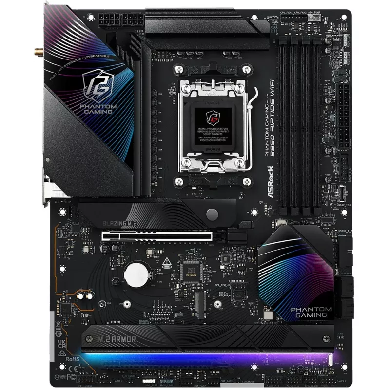Základná doska ASRock Phantom Gaming B850 Riptide WiFi — AMD B850, socket AM5, ATX, DDR5, 4x M.2, Wi-Fi 7, 2.5Gb LAN
