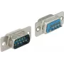 Konektor Sub-D 9 pin DELOCK 65881 — modrý/strieborný, 31×15×12.5 mm