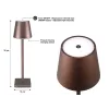 Nabíjateľná stolová lampa Beper P201UTP103, dotykový vypínač, 2 W
