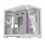 Darflash FT418 počítačová skriňa + 6 aRGB ventilátorov (biela)