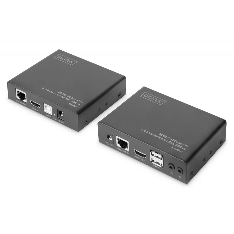 Digitus 4K HDMI HDBaseT™ 2.0 KVM predlžovač sada, 100 m