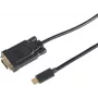 Video kábel adaptér S/CONN 10-59045 3 m USB Type-C VGA (D-Sub) čierny